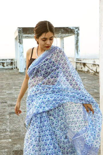 Evergreen printed Kota saree - Bagh- Bela
