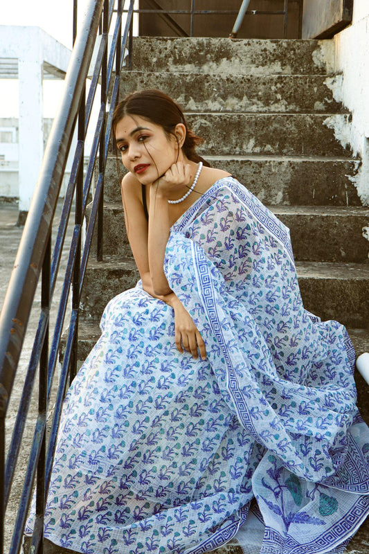 Evergreen printed Kota saree - Bagh- Bela
