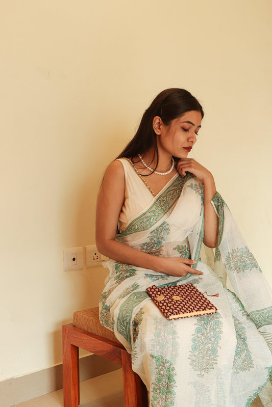 Evergreen printed Kota saree - Bagh- Gulmohar