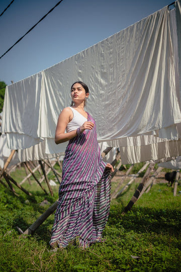 Leheriya Kota sarees - Aira - Jamun