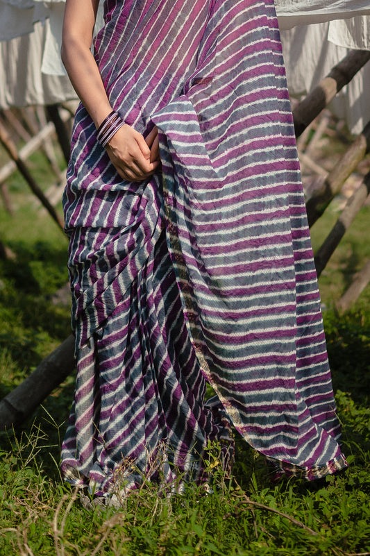 Leheriya Kota sarees - Aira - Jamun