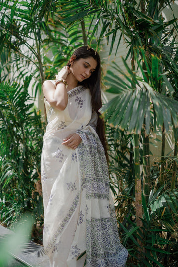 Evergreen printed Kota saree - Bagh- Malati