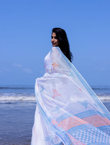 Evergreen printed Kota saree - Bagh- Neelanjana