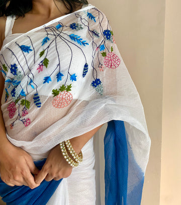 Upvan Hand Embroidered Saree
