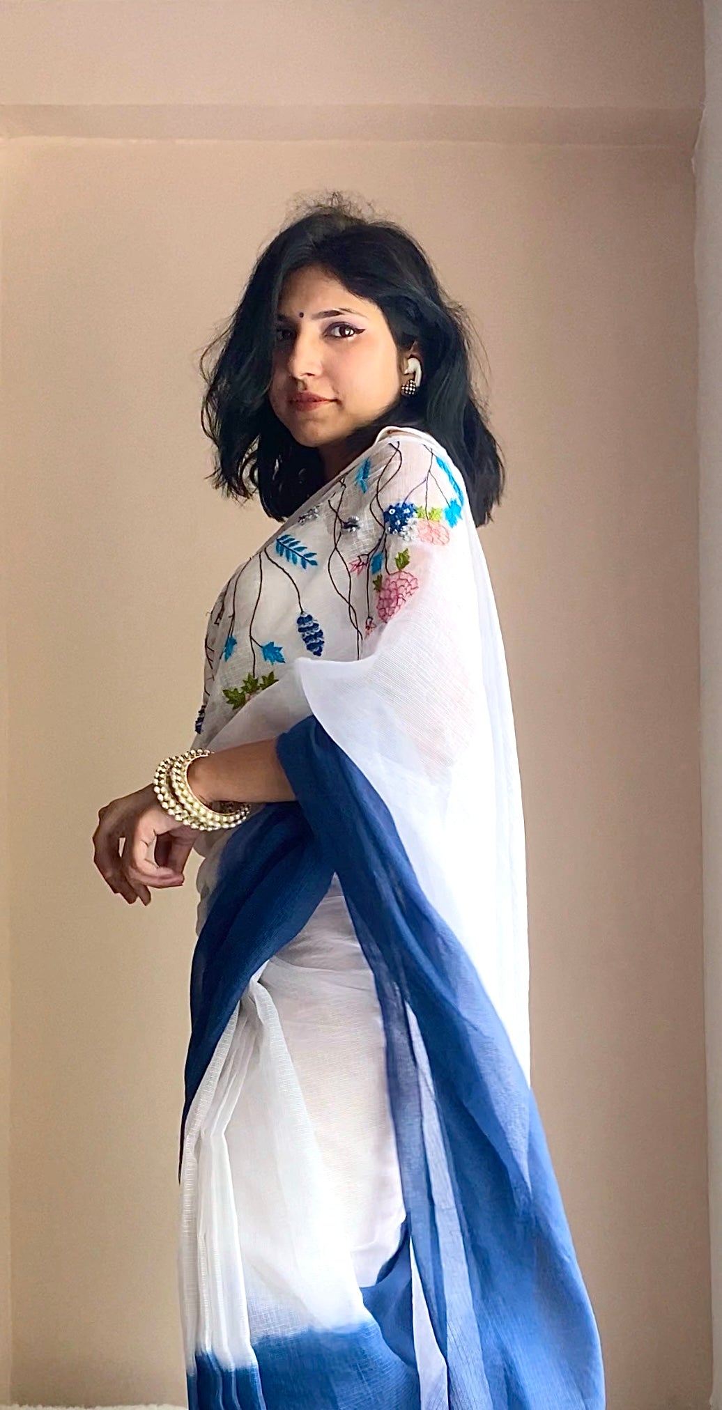 Upvan Hand Embroidered Saree