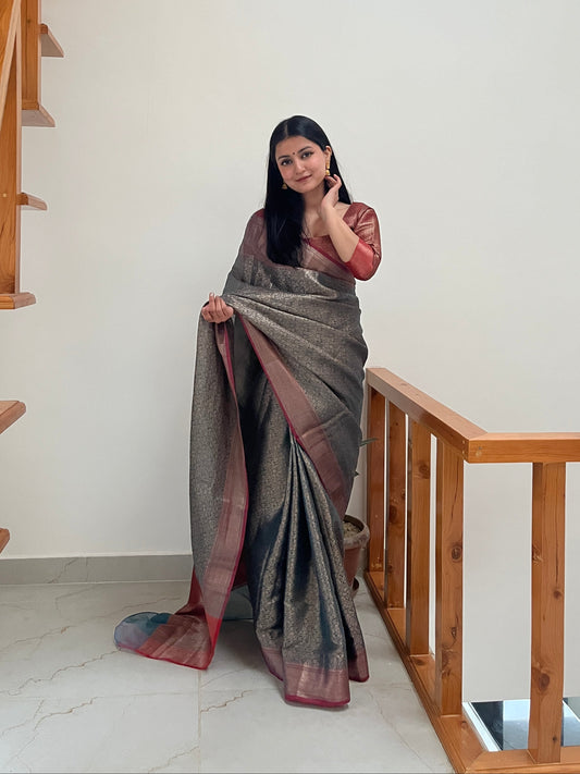 Raat Rani Moonga Silk Saree