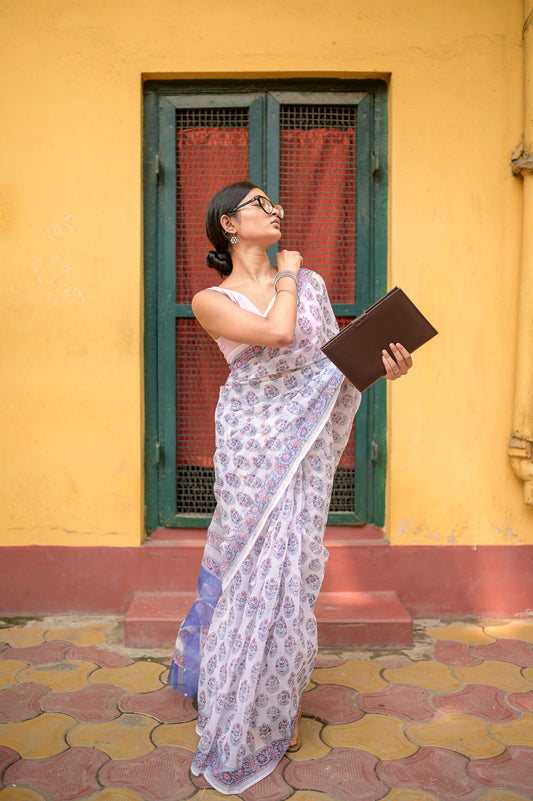 Evergreen printed Kota saree - Bagh- Leela