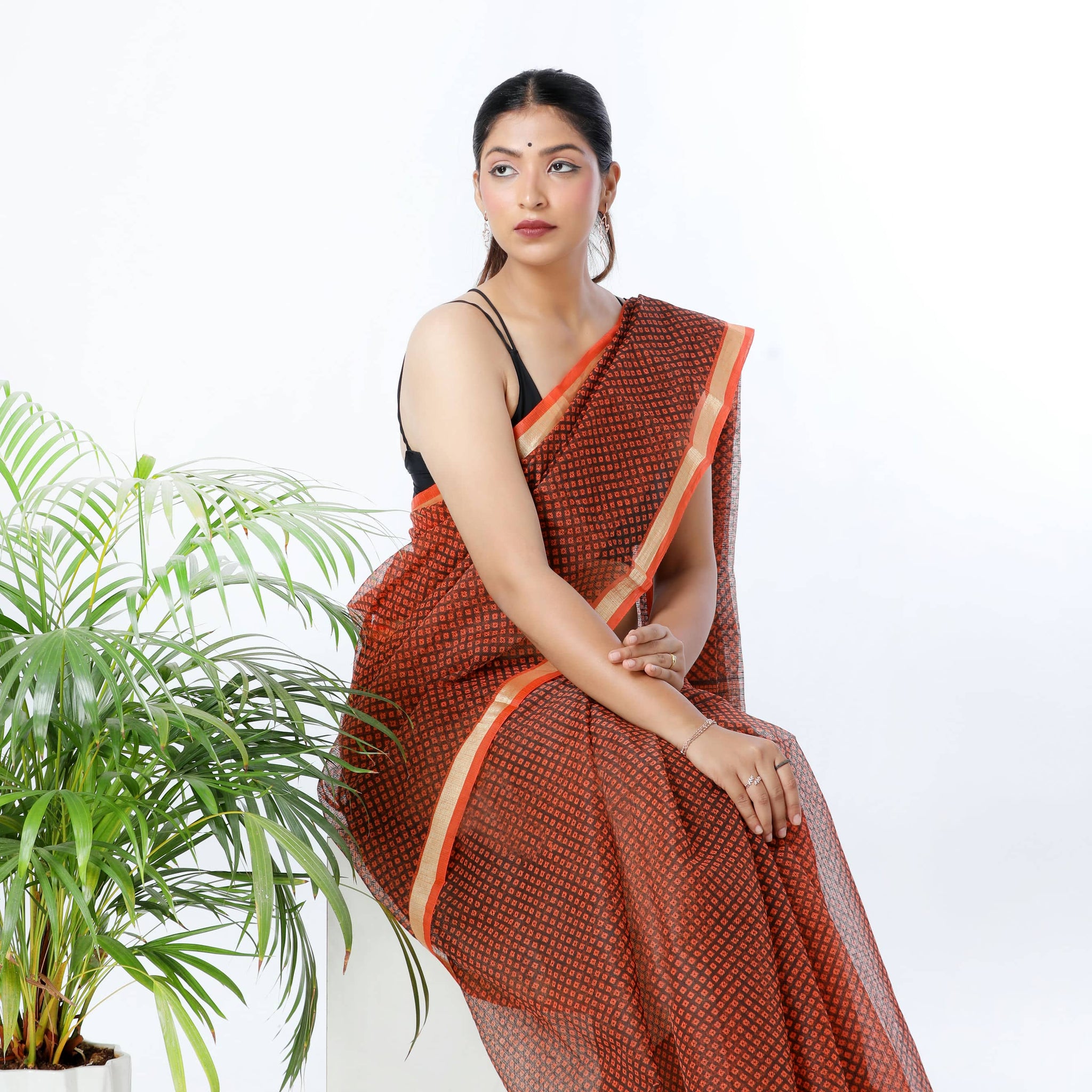 Saira Brown Saree